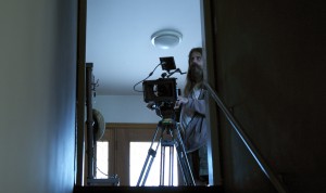 fuego framing the stairs shot fuego frames the shot of the producer coming up the stairs