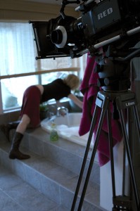 preparing the bathtub Preparing the bathtub